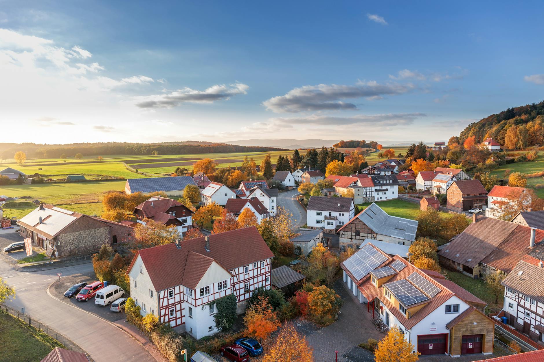 Germany in fall, High Angle Photography of Village - Melhores destinos na Alemanha